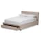 Baxton Studio Brandy Light Beige Upholstered Queen Size Storage Platform Bed 135-7318 - alternate 6